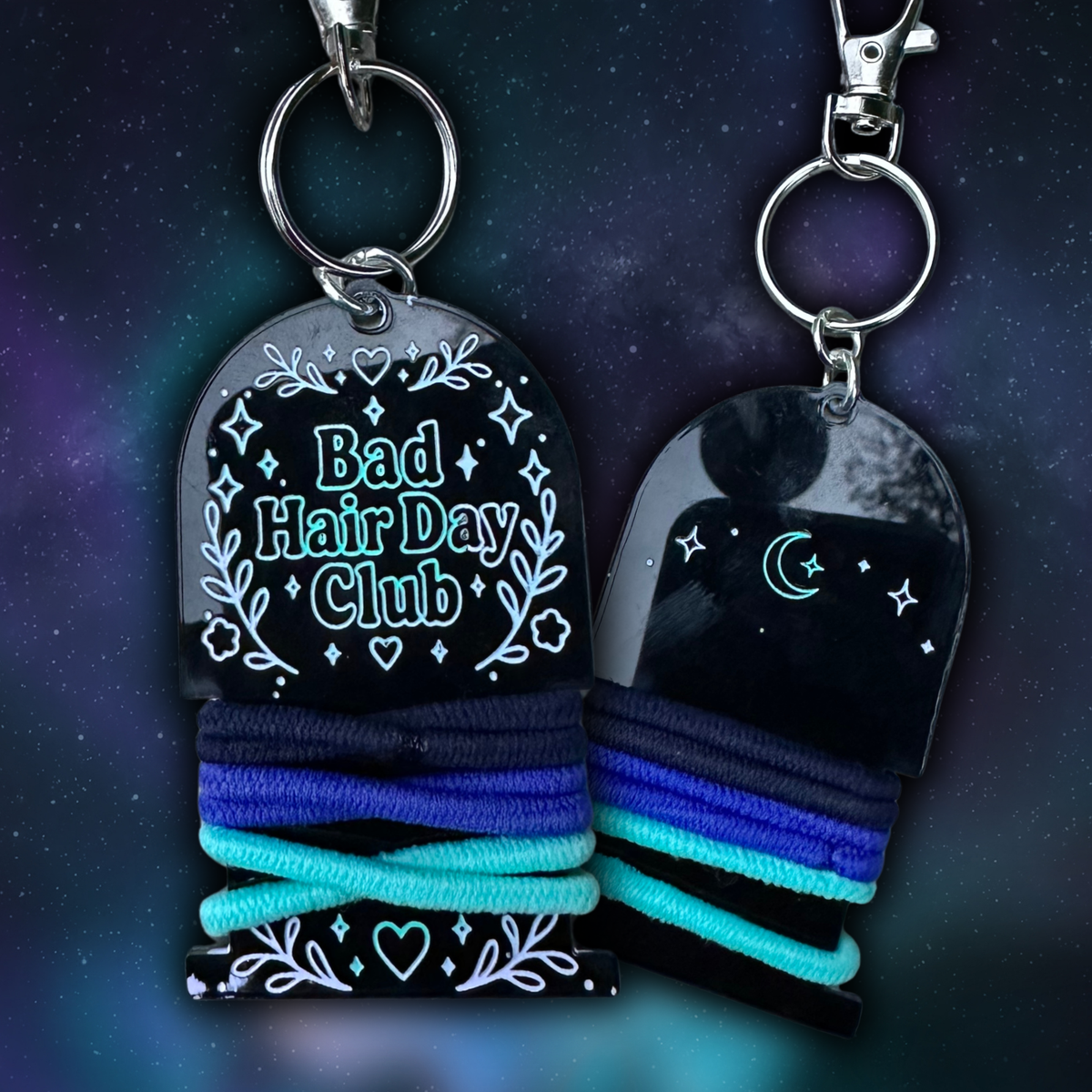 Headstone Collection Hair Tie Holder Keychains